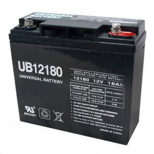 18Ah 12V Mobility Scooter Battery, Universal, I2 Terminal UB12180