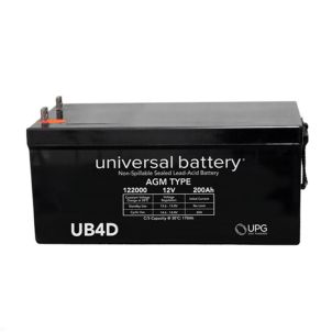 200Ah 12V Mobility Scooter Battery, Universal, L4 Terminal UB-4D