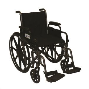 Silver Steel Easy Glide Adjustable Wheelchair - Roscoe Medical