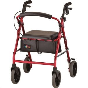 ZOOM 22 ROLLING WALKER - RED by Nova