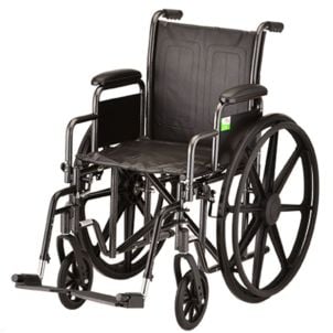 HAMMERTONE WHEELCHAIR- 16 INCH WITH DETACHABLE ARMS & SWINGAWAY FOOTREST