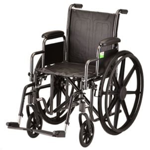 HAMMERTONE WHEELCHAIR- 18 INCH WITH DETACHABLE ARMS & SWINGAWAY FOOTREST 