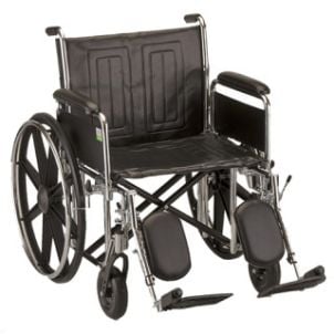 HAMMERTONE WHEELCHAIR- 22 INCH WITH DETACHABLE FULL ARMS & ELEVATING LEGREST by Nova