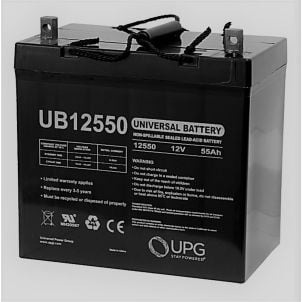 55Ah 12V Mobility Scooter Battery, Universal, Z1 Terminal UB12550