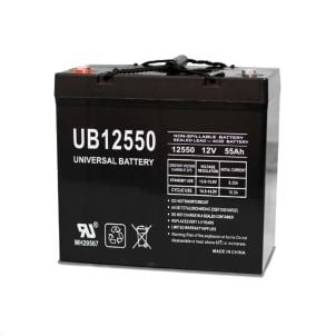 55Ah 12V Mobility Scooter Battery, Universal, Z1 Terminal UB12550