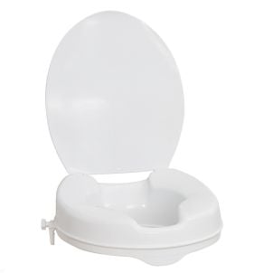 Raised Toilet Seat (2 inches) with Lid by Drive Medical, 770-625
