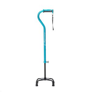 Airgo Comfort-Plus Adjustable Quad Canes, Large Base, Blue