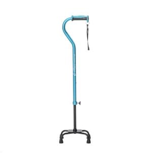 Airgo Comfort-Plus Adjustable Quad Canes, Small Base, Blue