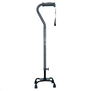 Airgo Comfort-Plus Adjustable Quad Canes, Small Base, Black 770-854
