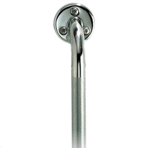 AquaSense Knurled Chrome Grab Bar (24 inches) by Drive Medical, 785-106