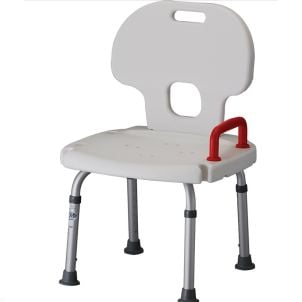 Bath Seat With Back & Red Safety Handle by Nova 9100-R