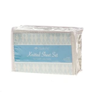 6 Medline Soft Fit Knitted Dealer Pack Sheet Set White Twin MDTDEALERPK2