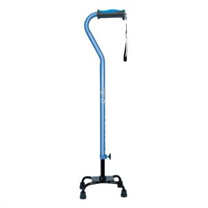 Airgo Comfort-Plus Adjustable Quad Canes, Large Base, Black