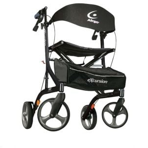 Airgo eXcursion X23 (Black) Lightweight Side-Fold Rollator by Hugo 700-917BK