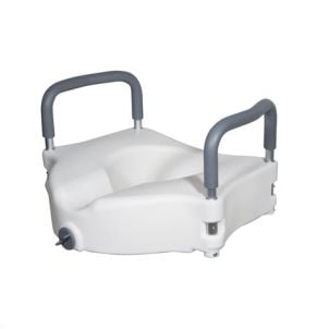 Drive 5" Elevated Raised Toilet Seat Padded Arms 