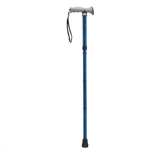 Drive Adjustable Lightweight Folding Cane with Gel Hand Grip, Blue Crackle