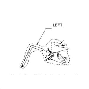 HANDLE BAR LEFT HUGO WALKER A-FRAME,1EA B01-024L