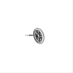Hugo 700-913 Walker Wheel, 6" x 7/8", Pair