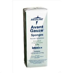 Bag of Medline Avant Gauze Non Woven Non Sterile Sponges NON25334