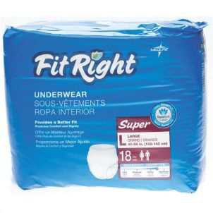 Bag of Medline FitRight Super Protective Underwear Large FIT33505