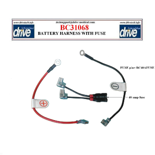 Bobcat 4 Battery Harness with Jumper Drive Medical BC31133