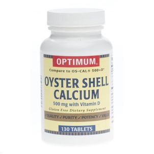 Bottle of GENERIC OTC Oyster Shell Calcium Vitamin D Tablets OTC13001