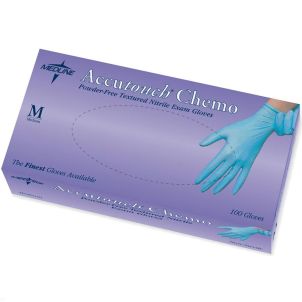 Box of Accutouch Chemo Nitrile Exam Gloves | Blue | Medium
