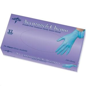 Box of Accutouch Chemo Nitrile Exam Gloves | Blue | X-Large