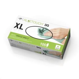 Box of Aloetouch 3G Powder-Free Latex-Free Synthetic Exam Gloves X-Large