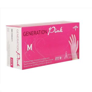 Box of Generation Pink 3G Synthetic Exam Gloves | Large