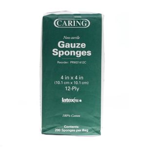 Box of Medline Caring Woven Non Sterile Gauze Sponges PRM21412CZ