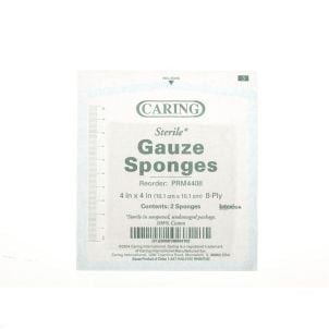 Box of Medline Caring Woven Sterile Gauze Sponges PRM4408Z