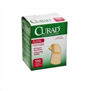 Box of Medline CURAD Plastic Adhesive Bandages Natural NON25500