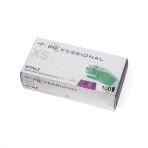 Box of Medline Medline Professional Nitrile Exam Gloves Aloe Green X Small PRO31760H