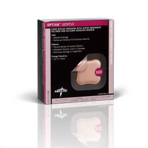 Box of Medline Optiva Gentle Border Dressings MSC6633EP