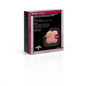 Box of Medline Optiva Gentle Border Dressings MSC6644EP