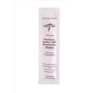 Box of Medline Povidone Iodine Swabsticks MDS093901ZZ