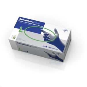 Box of SensiCare Ice Blue Nitrile Exam Gloves | Violet Blue | Large