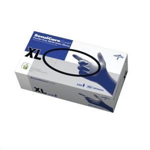 Box of SensiCare Ice Blue Nitrile Exam Gloves | Violet Blue | X-Large