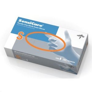 Box of SensiCare Nitrile Exam Gloves | Blue | Small
