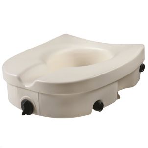 White Plastic Raised Toilet Seat - Roscoe Medical