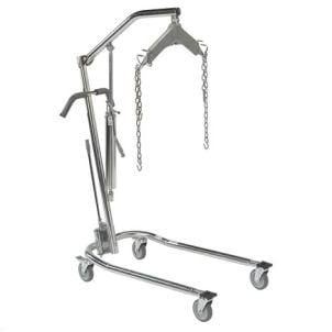 Hydraulic Patient Lift with Six Point Cradle | Chrome