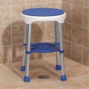 Carex Compact Swivel Stool, Blue