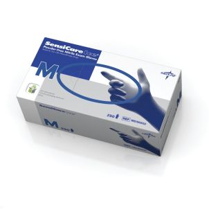 2500 SensiCare Ice Blue Nitrile Exam Gloves Violet Blue Medium