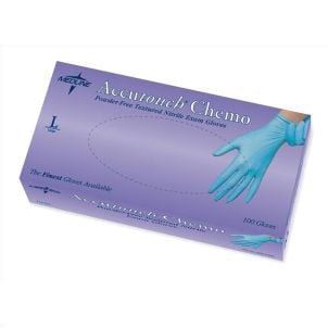 Case of Accutouch Chemo Nitrile Exam Gloves | Blue | Large
