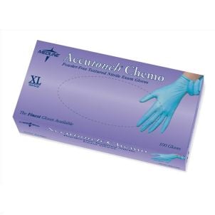 Case of Accutouch Chemo Nitrile Exam Gloves | Blue | X-Large