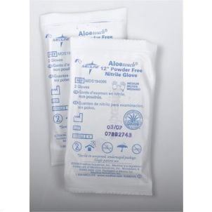 Case of Aloetouch 12" Powder-Free Nitrile Exam Gloves | Green | Small