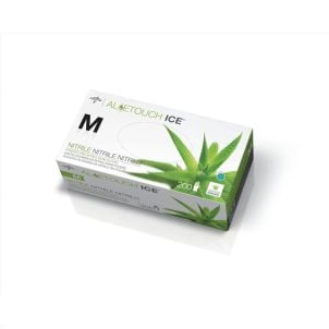 Aloetouch Ice Powder-Free Latex-Free Nitrile Exam Gloves Green Small