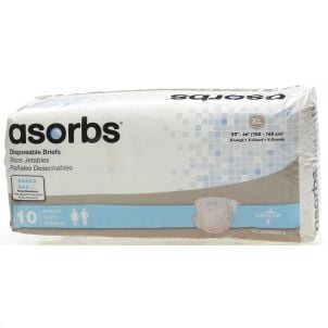 Case of Asorbs Ultra-Soft Plus Briefs - X-Large | 60