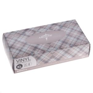 Case of Designer Boxed Vinyl Exam Gloves | Clear | X-Large